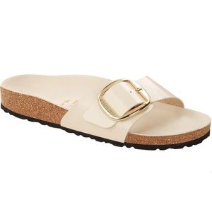 Birkenstock Madrid Big Buckle slide - cream “Ecru” size 36